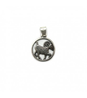 PE001395 Genuine sterling silver pendant charm solid hallmarked 925 zodiac sign Aries